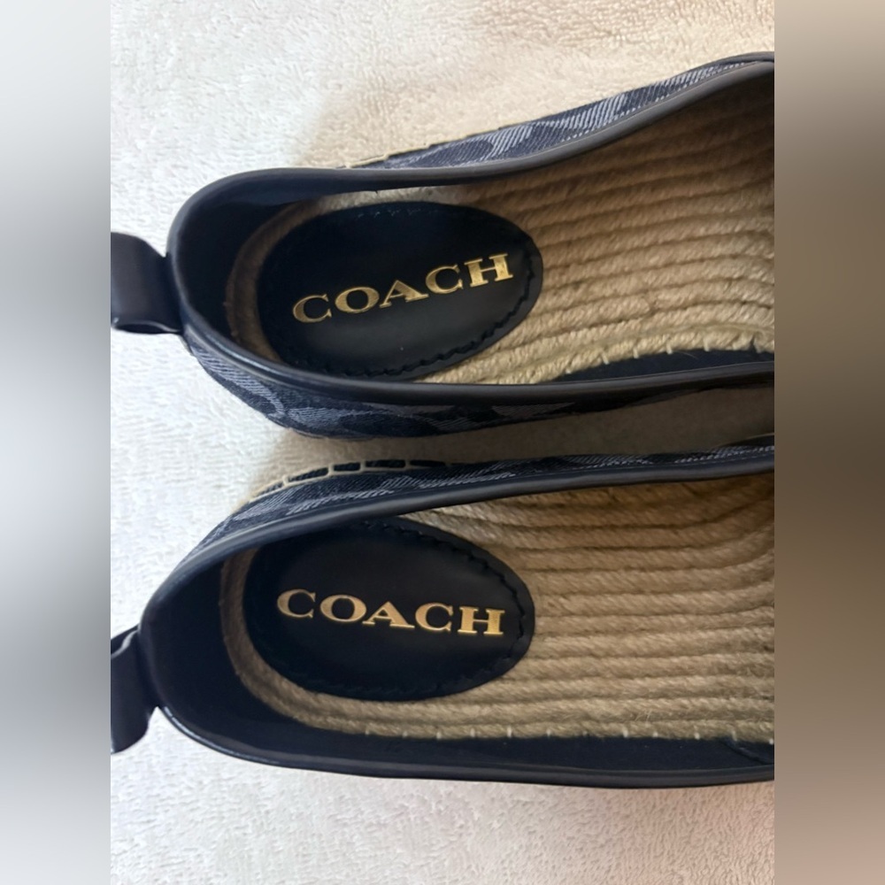 Coach Codi Espadrille In Signature Denim  Size 9.5B NWOB - Picture 4 of 7